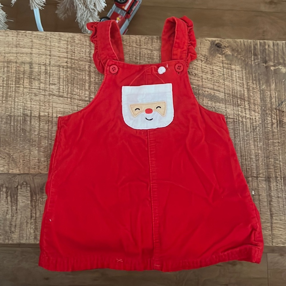 Corduroy Santa overall dress